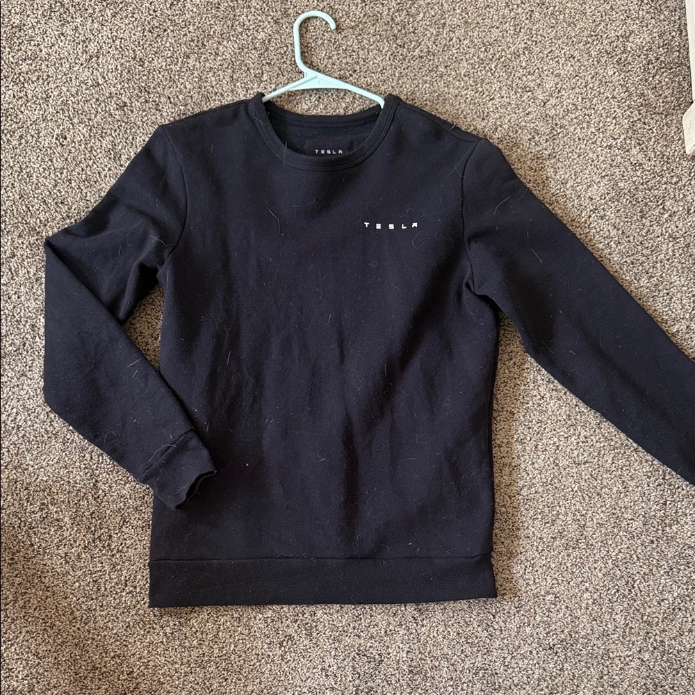Tesla Black Crewneck Sweater